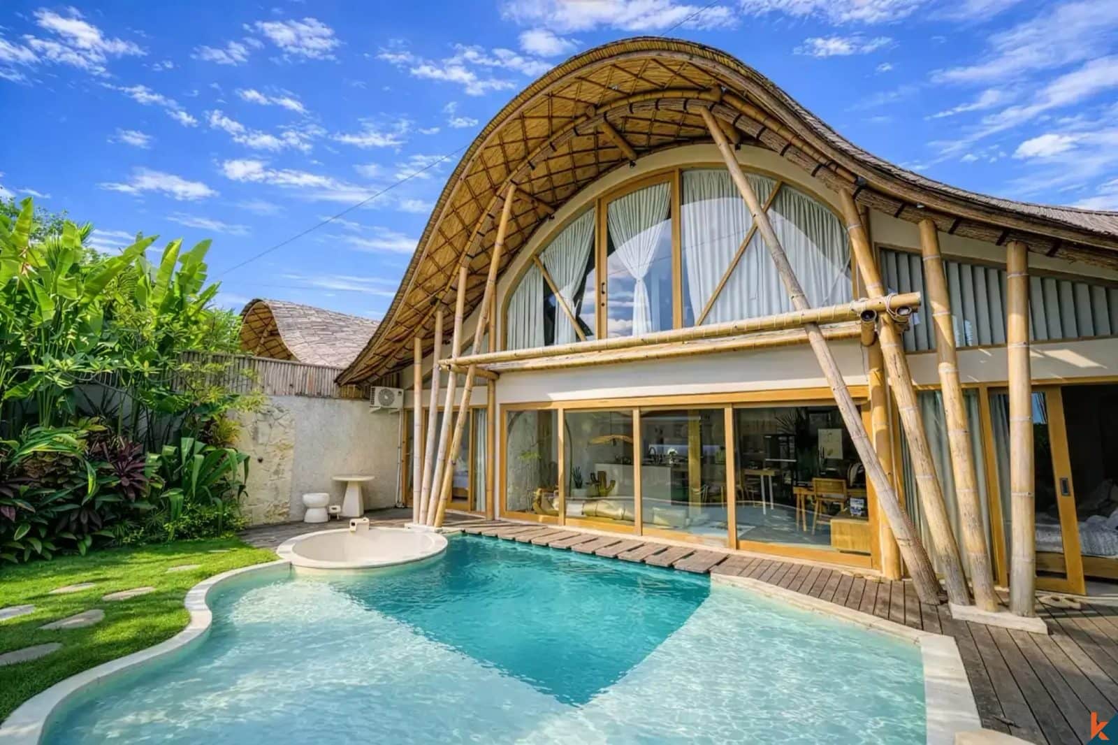 Tropical style three bedroom leasehold villa in Tibubeneng
