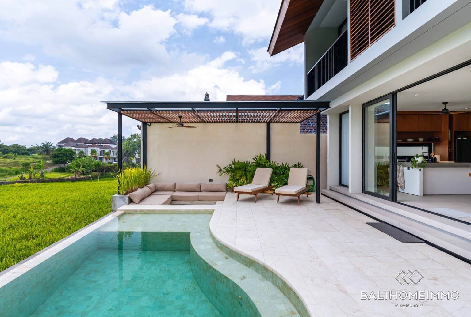 Ricefield View Modern 2 Bedroom Villa for Sale in Bali Kedungu