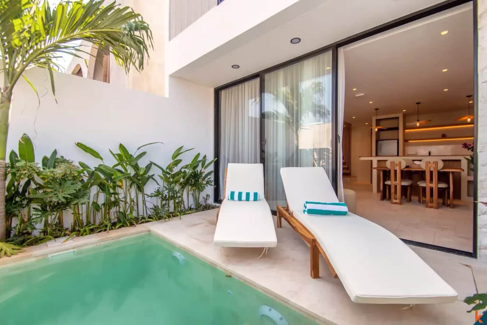 Upcoming stylish two bedroom leasehold ocean views property in Ungasan