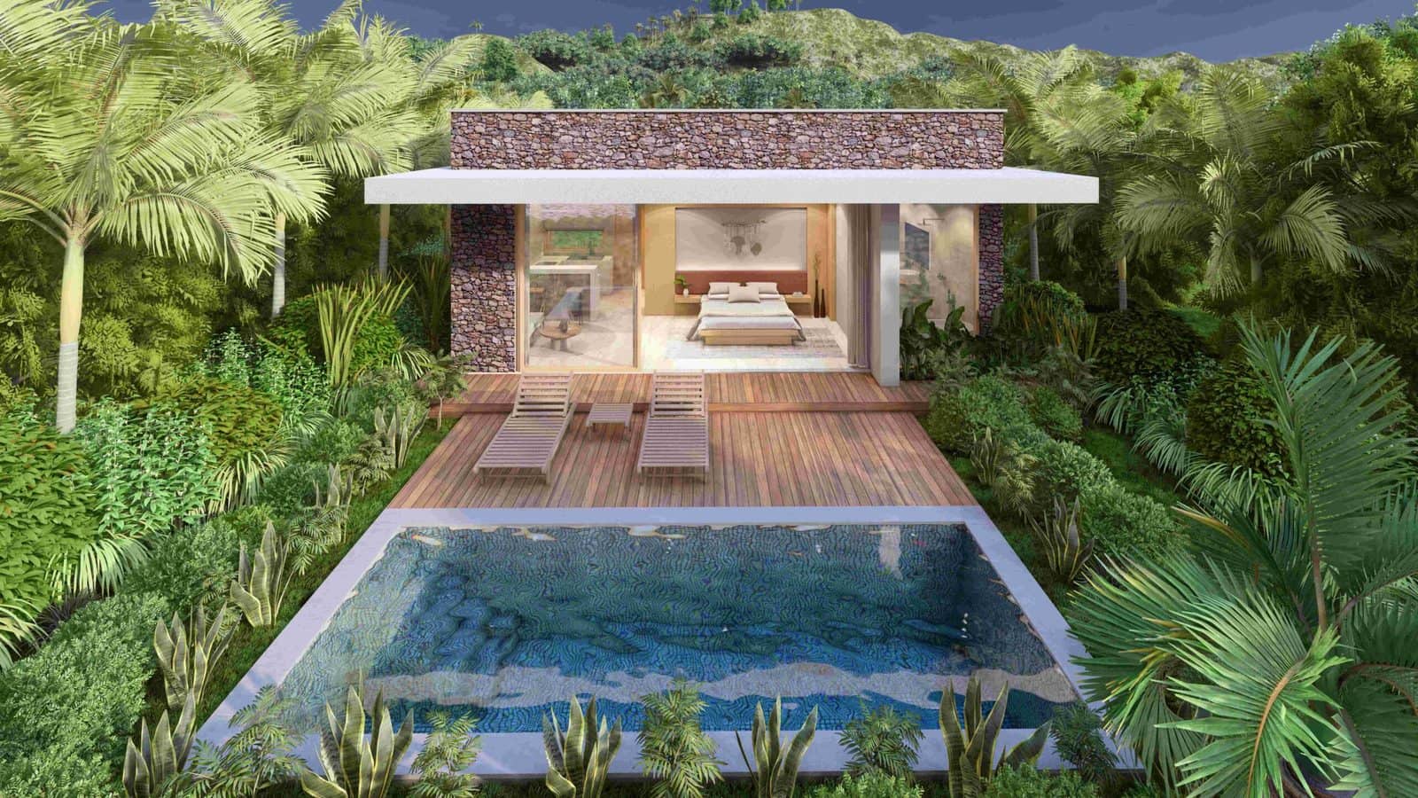1BR Beachfront Villa in Mawi