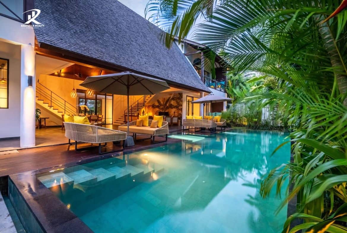 Tropical Sanctuary: 4BR Villa for Sale Leasehold Steps from Pererenan Beach