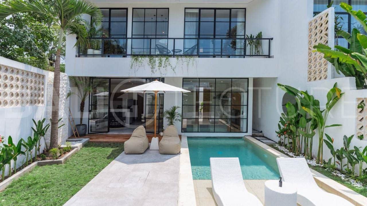 Modern Tropical Villa with Sunset Rice Field Views in Buduk