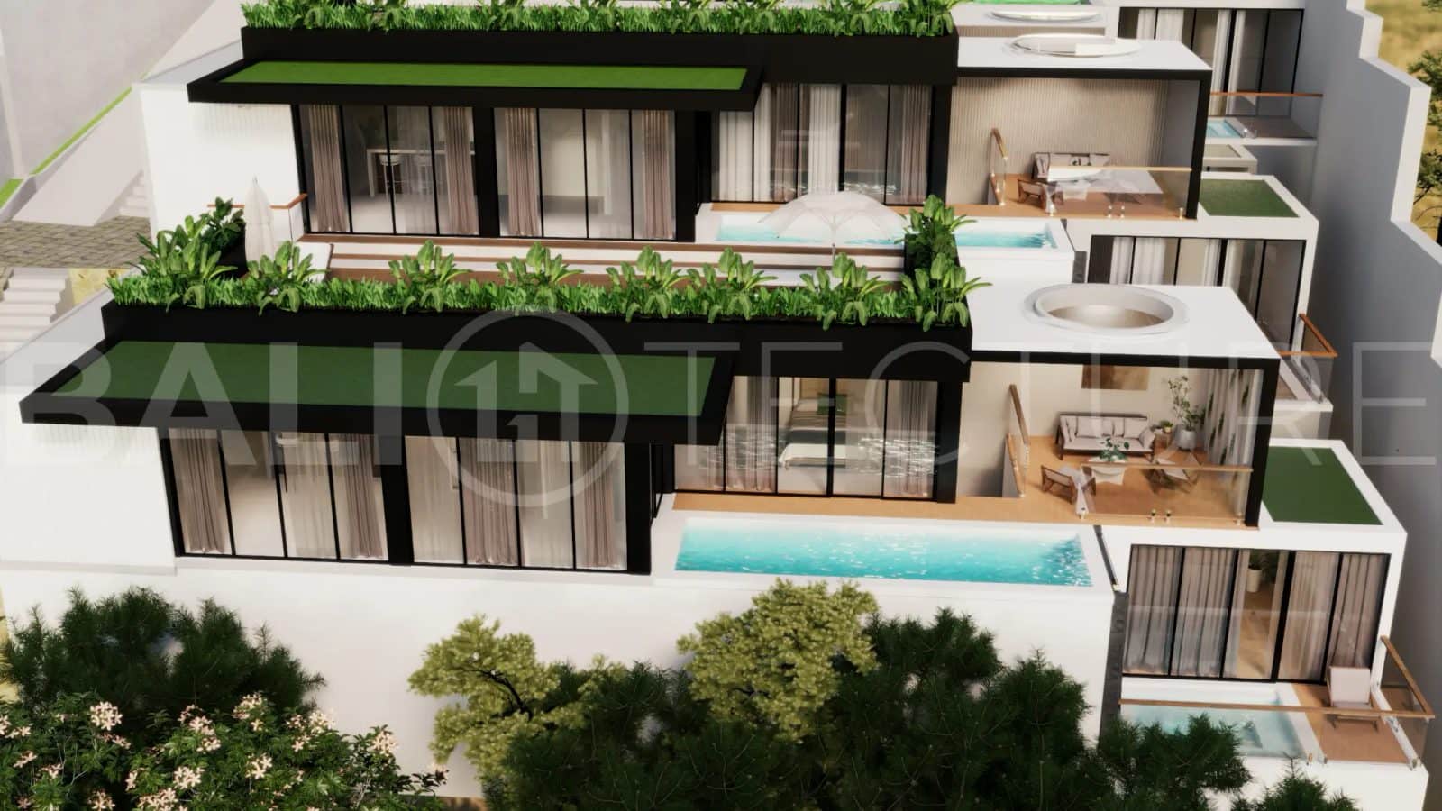 Modern Tropical 2-Bedroom Jungle View Villa for Sale in Ubud