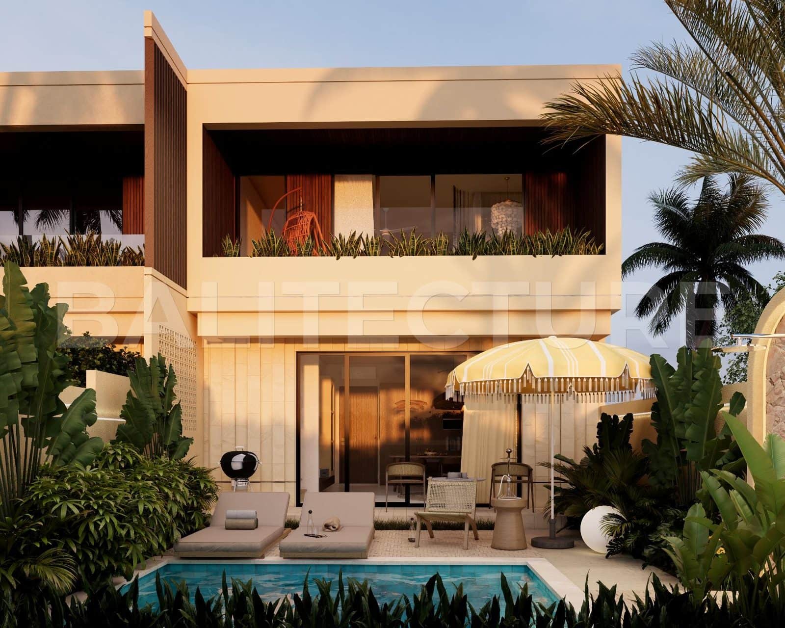 1 Bedroom Stylish Boutique Art-Village Villas in Bukit Uluwatu – Japandi × Boho Tropic Design