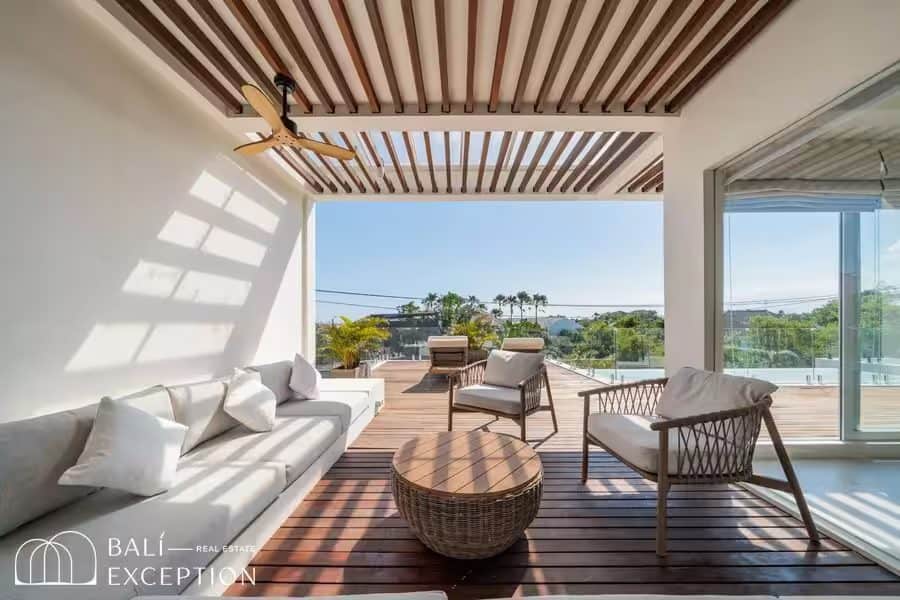 100m Beach Ocean View 3 Bedroom Villa for Sale Leasehold in Pererenan