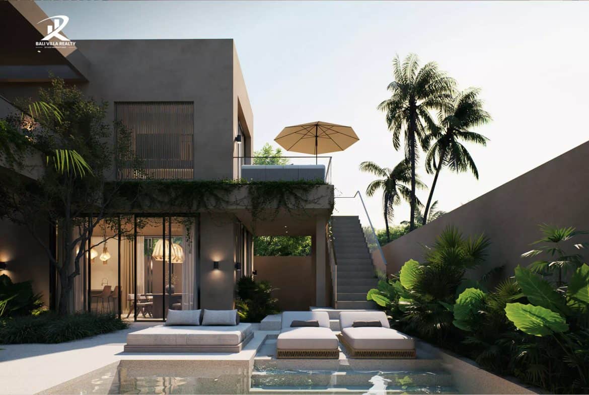 Modern Minimalist Villa with Private Garden Oasis & Elegant Interiors in Uluwatu For Sale Leasehold