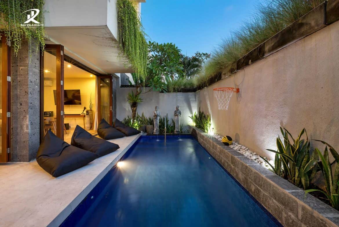 Serene Tropical Sanctuary: Modern 4-Bedroom Oasis Steps from Legian Beach For Sale Leasehold