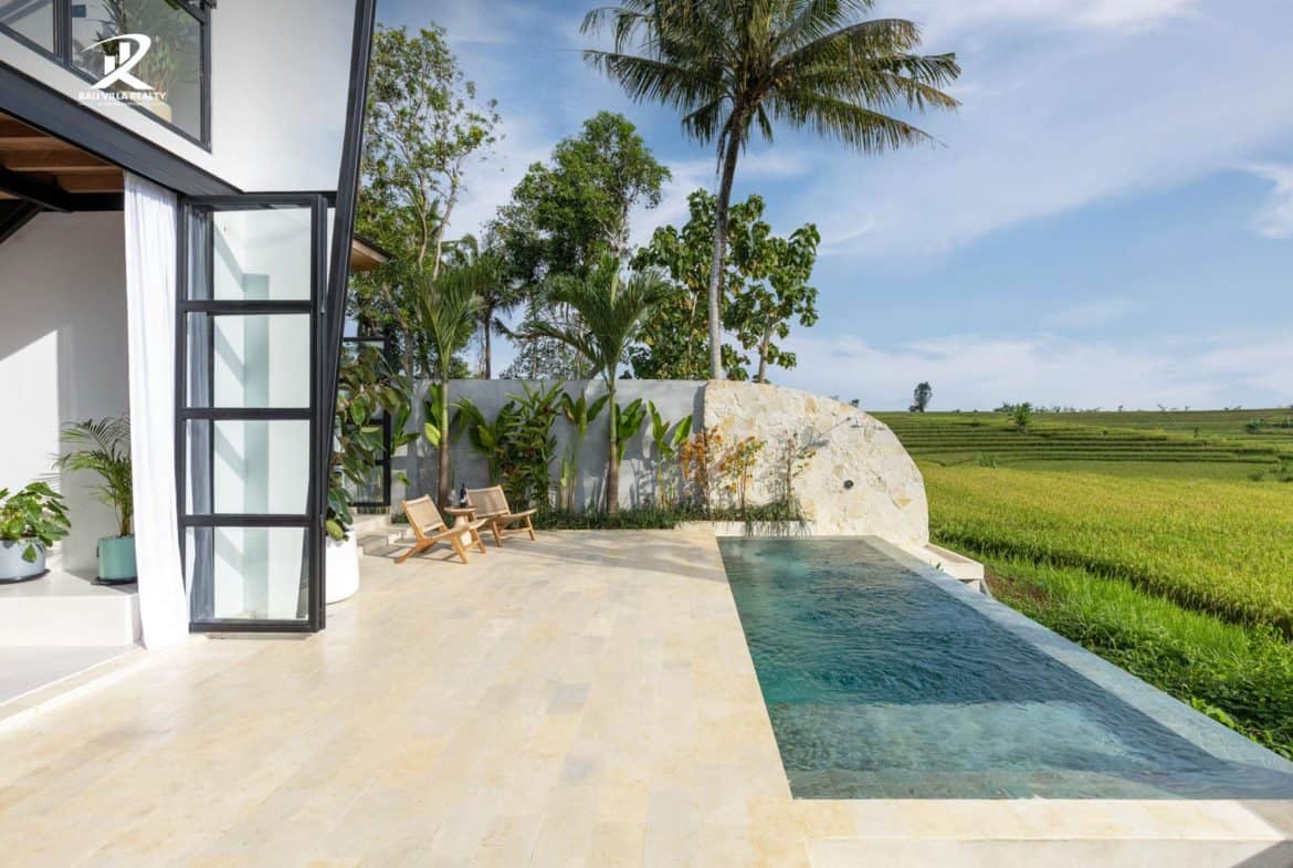 Luxury Under Construction 2 Bedrooms Villa For Sale Leasehold in Cepaka Bali with Rice Field Views