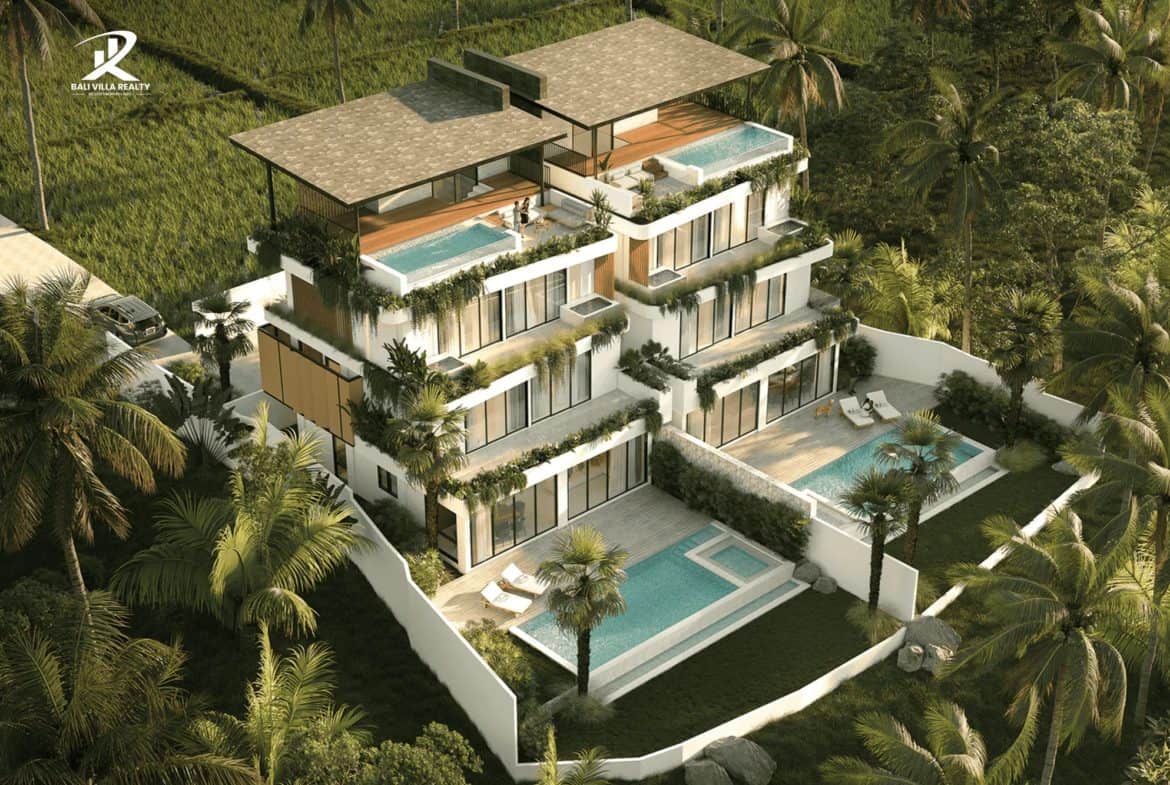 Ocean-Front Oasis: Ultra-Luxury 3BR Villa in Seseh with Private Pools and Rooftop Views For Sale Leasehold