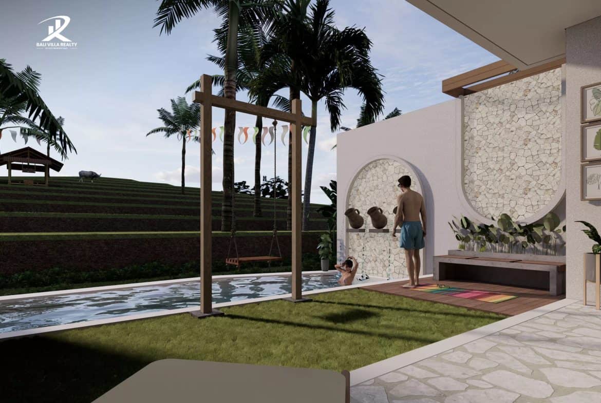 The Rice Field Serenity: A Freehold Modern 2-Story Sanctuary in Pererenan