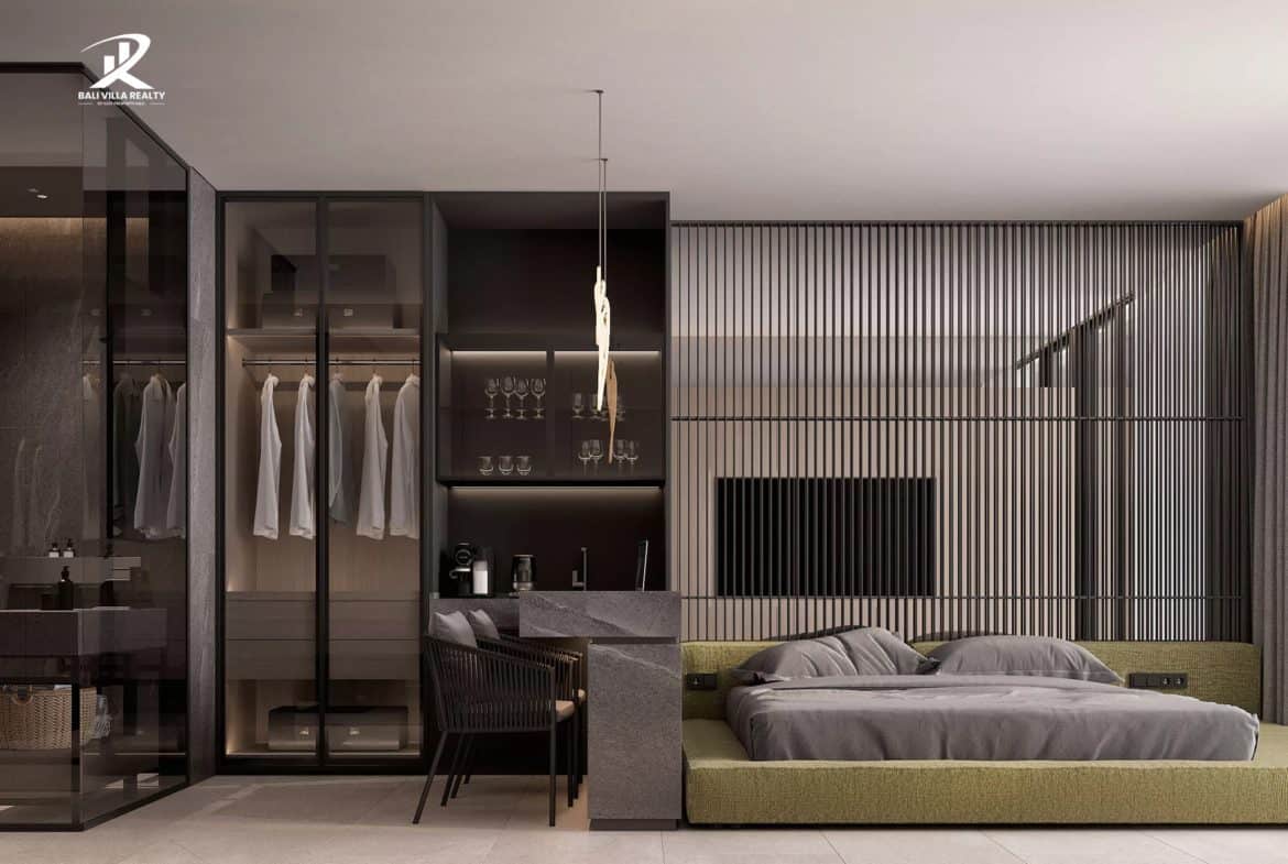Canggu Apartment for Sale Leasehold: Sleek Designer Studio with Private Outdoor Oasis
