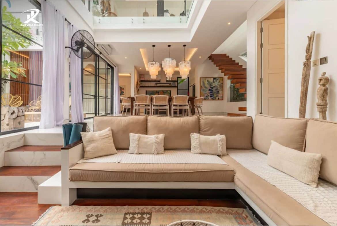 The Urbane Retreat: Industrial-Chic 3-Bedroom Masterpiece in Kerobokan For Sale Leasehold
