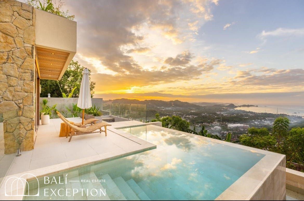 Ready Now Panoramic Ocean View 2 Bedroom Boutique Villa for Sale Leasehold in Lombok Be-2631