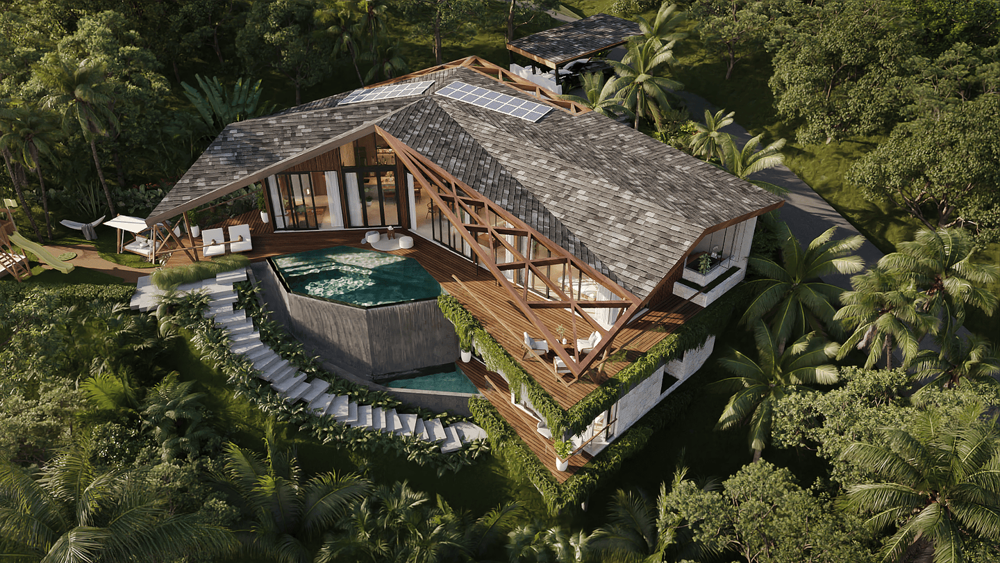 OFFPLAN OCEAN AND VALLEY VIEW 4 BEDROOM VILLA FOR SALE FREEHOLD IN LOMBOK BE-2330