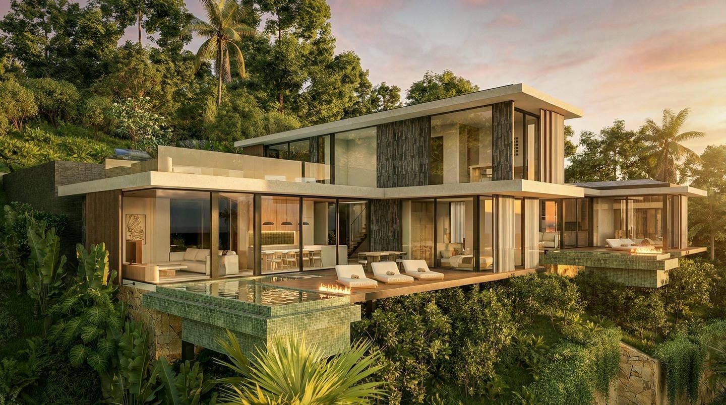 OFFPLAN OCEAN VIEW 1/2/3 BEDROOM BOUTIQUE VILLA FOR SALE FREEHOLD IN LOMBOK BE-2949