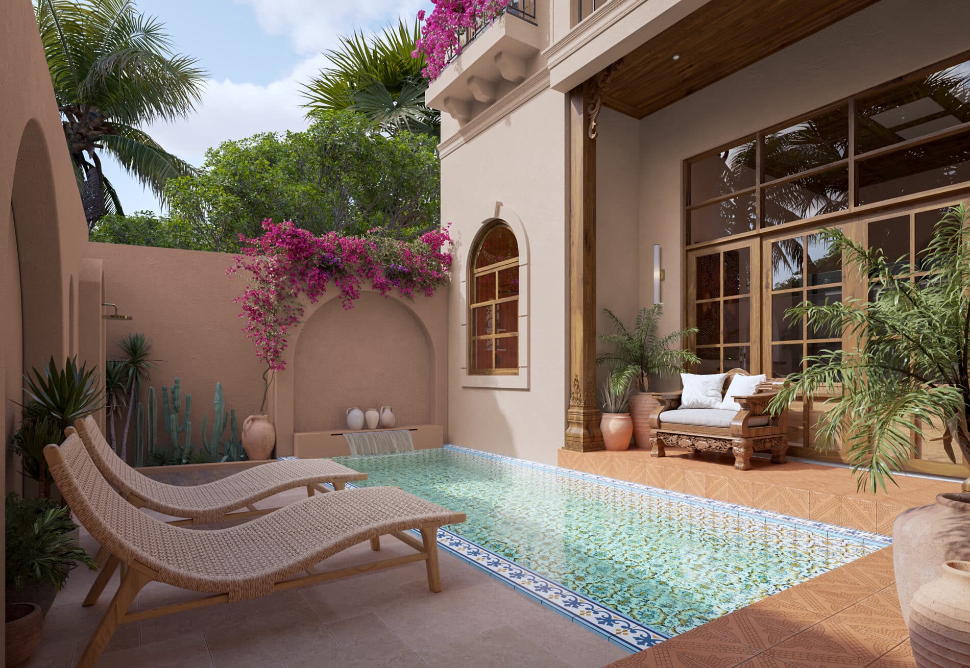 2 bedrooms villa with Spanish architecture in Bingin