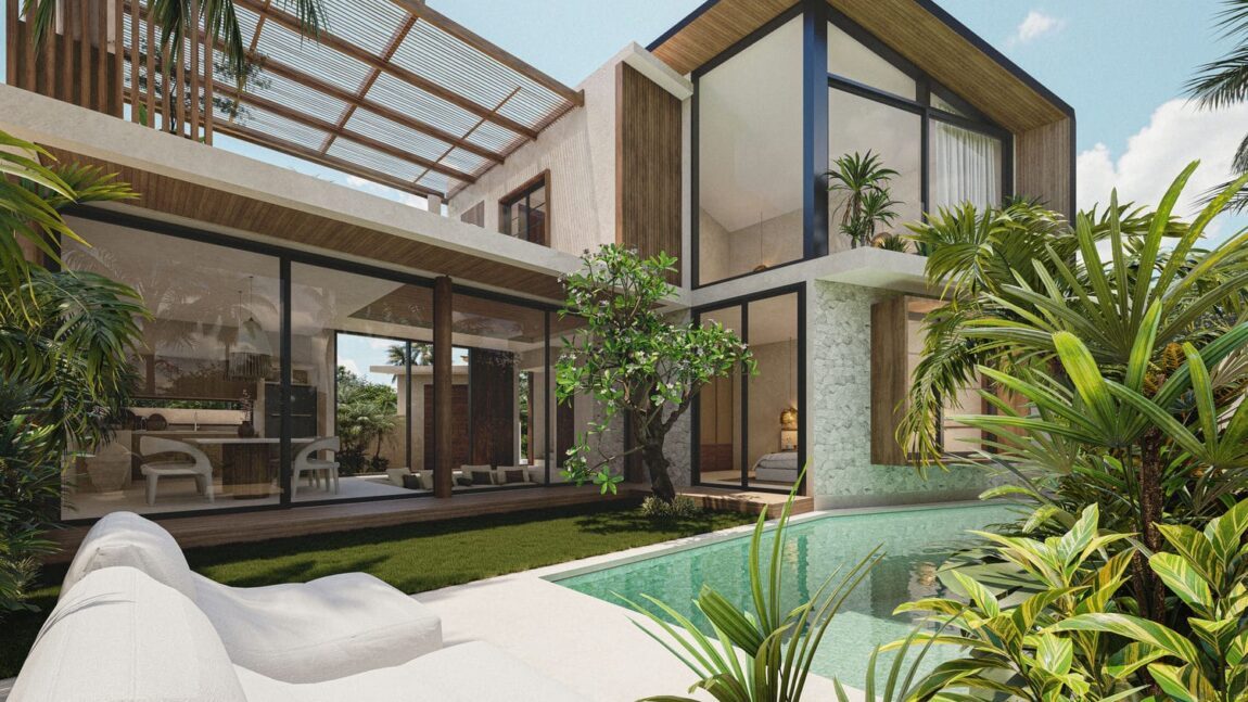 2 bedrooms modern japandi villa in Bingin