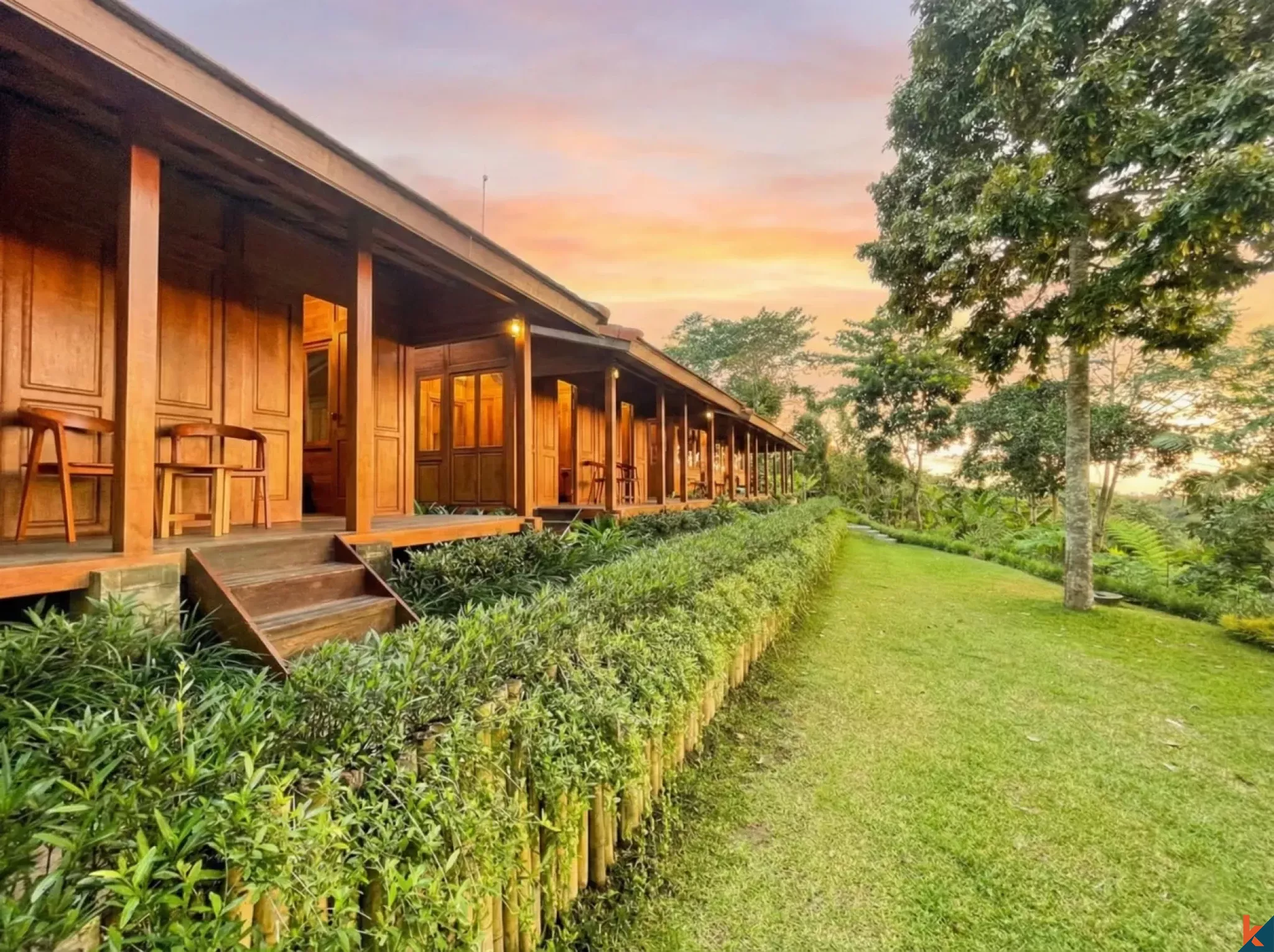 Freehold Cottage Style Wooden Houses with Amazing View in Gianyar